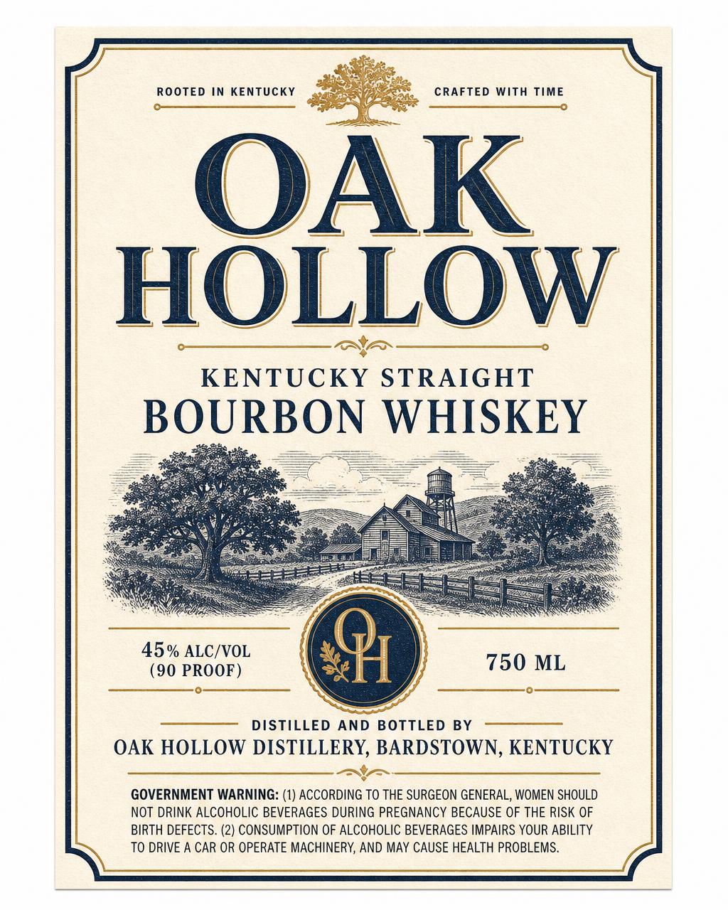 Sample bourbon label artwork